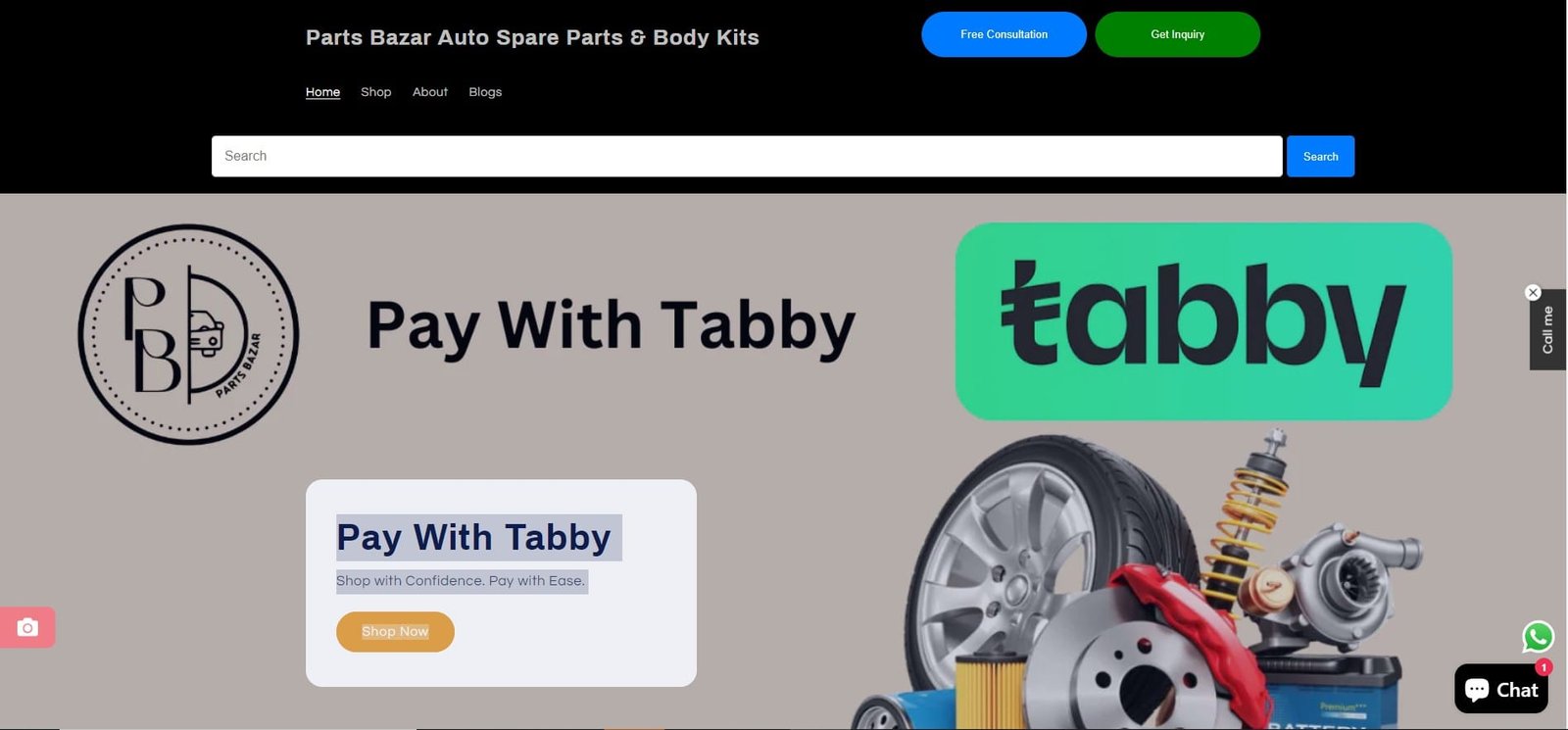 Parts Bazar website preview