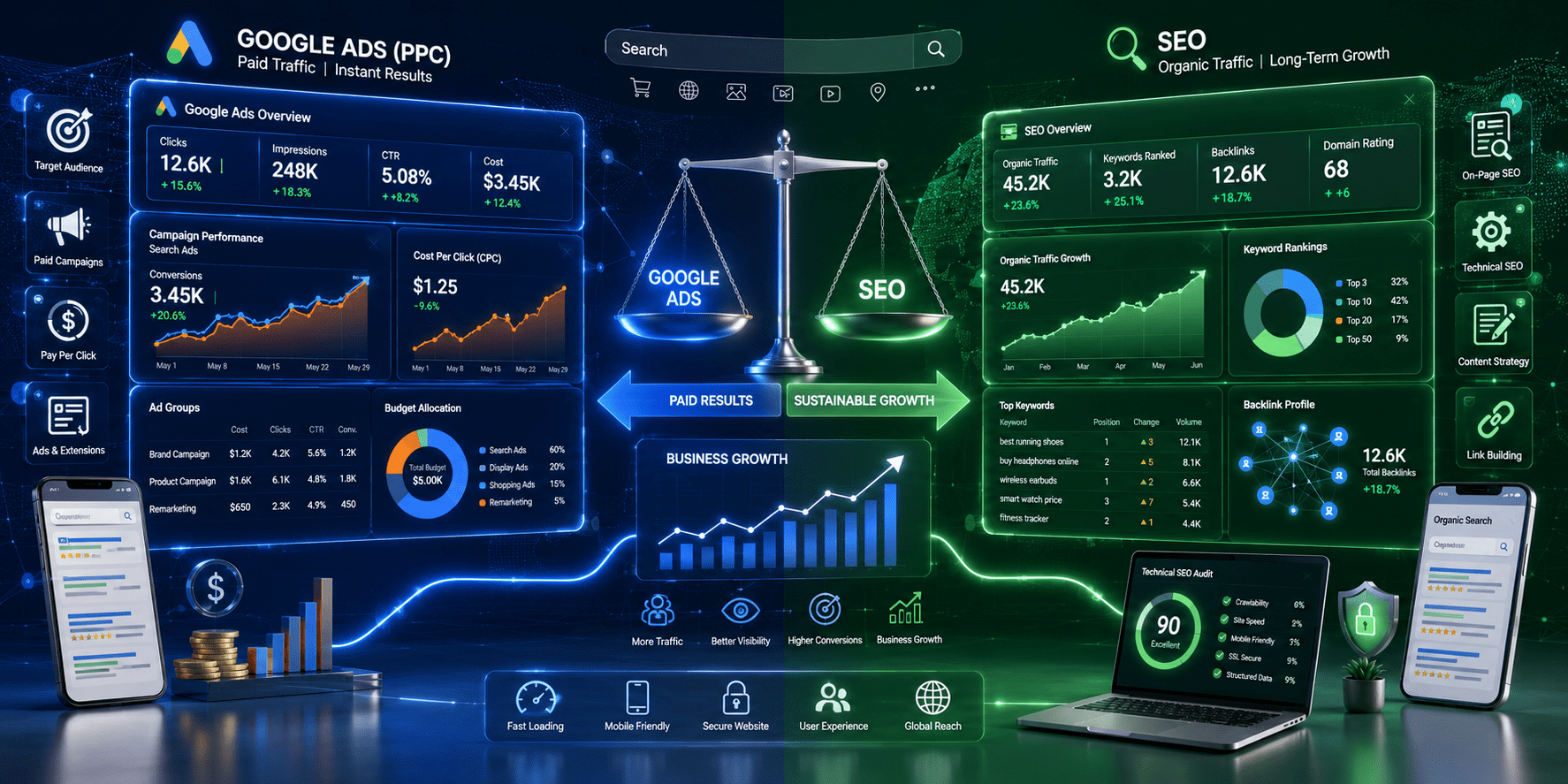 Google Ads vs. SEO: Which Wins on ROI in 2025?