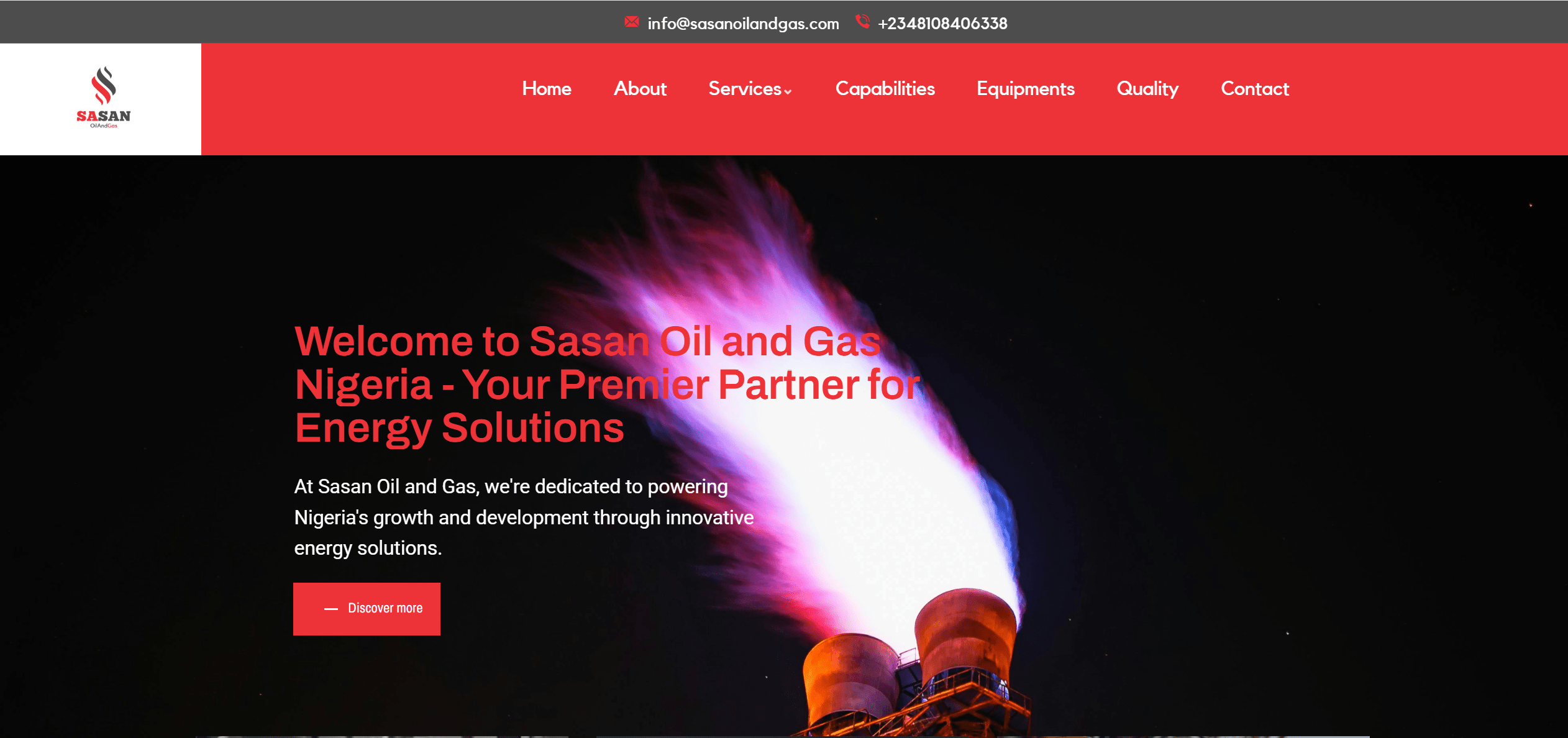 web development for oil and gas company