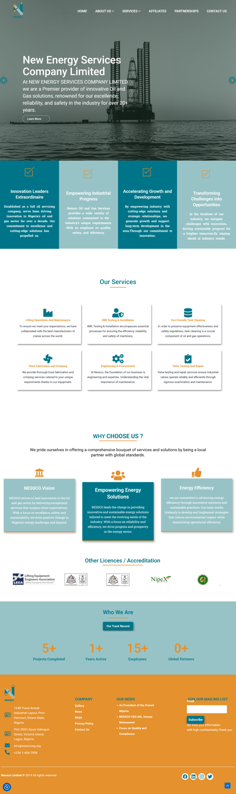 Sasan Oil and Gas website preview